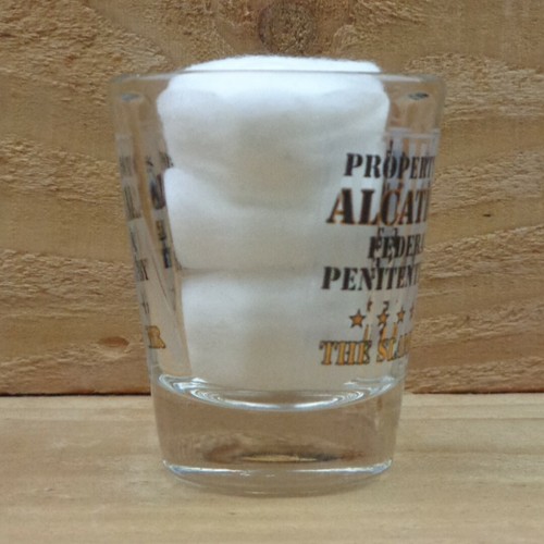 ALCATRAZ - SAN FRANCISCO, CA. "Shot Glass - INTERNALLY FLUTED" orig. - Picture 3 of 11