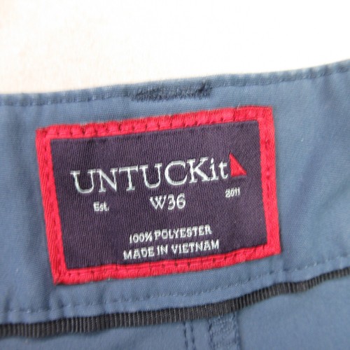 Untuckit Shorts Mens 36 Pockets Chino Regular Fit Outdoors Casual Blue - Picture 3 of 10