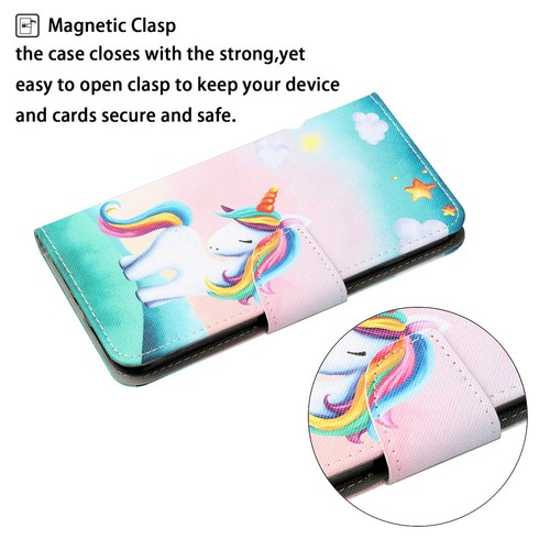 Luxury Unicorn Flip Wallet Cover Case For 11 12 13 Pro Max XR XS 6 7 8 Plus SE - Picture 5 of 8