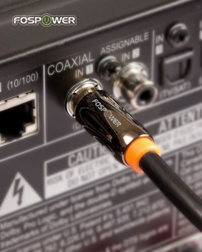 FosPower Gold Plated Dual Layer RCA S/PDIF Digital Coaxial Coax Audio Cable Plug - Picture 4 of 6
