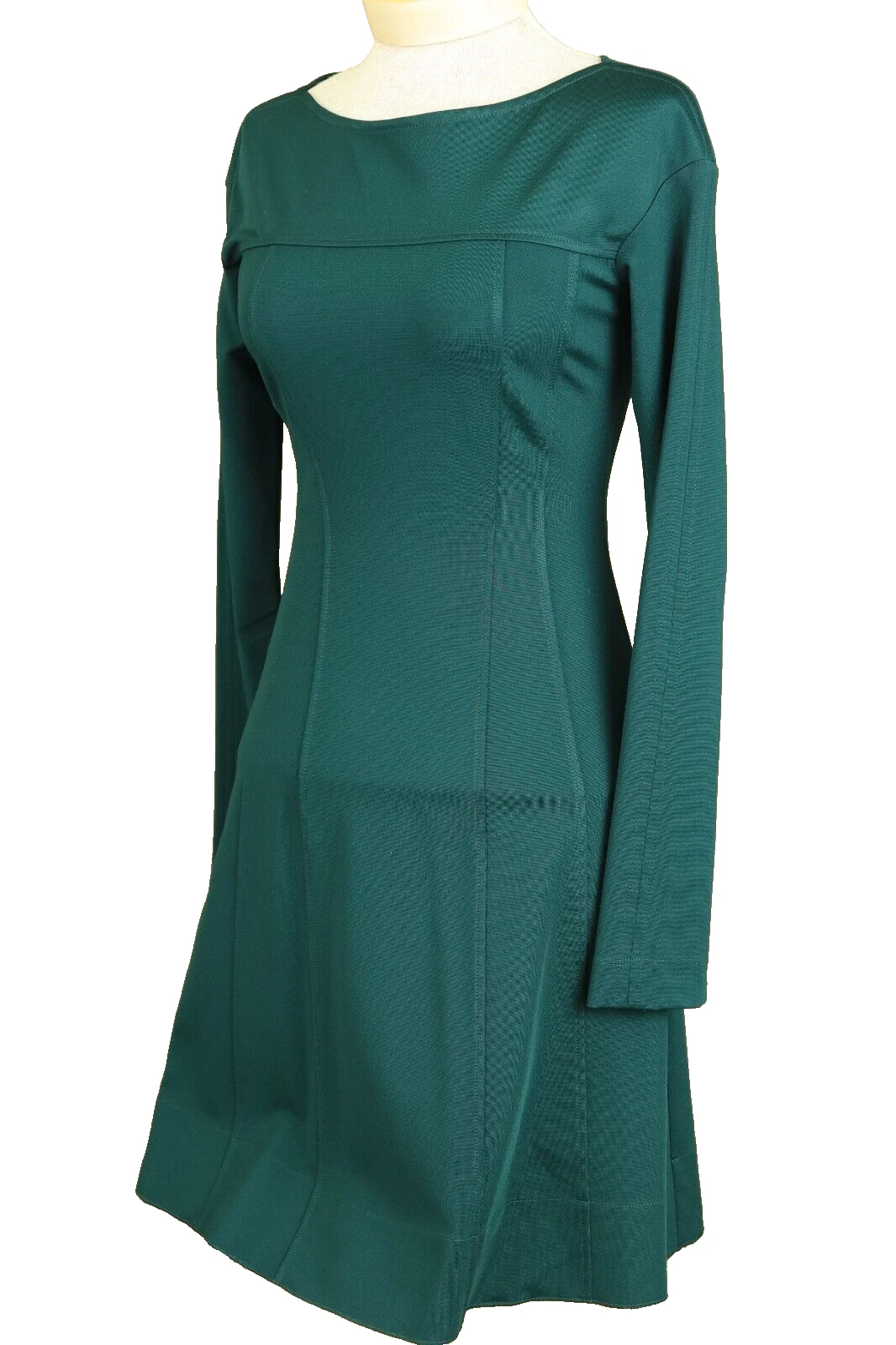 VALENTINO Abito formale Theory nuovo con etichette $355 taglia P Valentina verde biliardo scuro maglia subacquea NUOVO