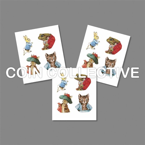 Beatrix Potter 50p Münze Aufkleber Sticker komplette Sammlung, mehrere Angebote - Bild 15 von 29