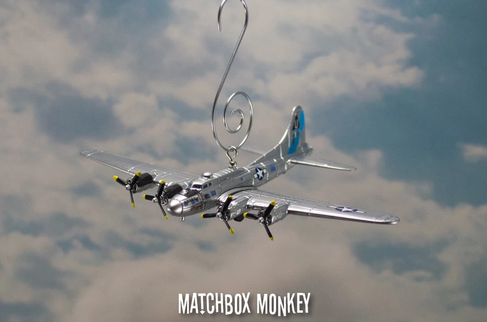 WWII B-17 Bomber Flying Fortress USAF Sentimental Journey Christmas Ornament B17 - Image 2 of 4