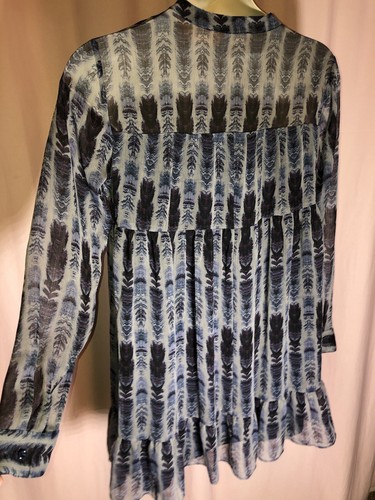 BCBGeneration Large Relaxed Fit Boho Short Dress Sheer Lined Long Sleeve i18 - Picture 8 of 13