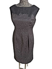 NWOT Adrianna Papell Lace Sheath Dress Black Size 10P