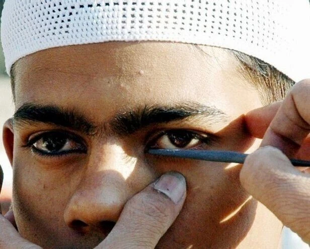 4X Pcs Black Eyeliner kajal Kohl surma india Kohla Traditional Arabic كحلة هاشمي - Image 3 of 4