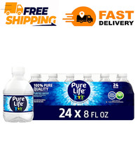 Pure Life Purified Water Bottles, 24 Pack - Still Bottled Water Enhanced ...