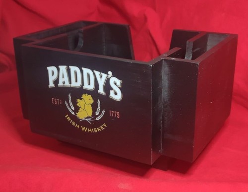 Paddy's Irish Whisky Wood BevNap - Napkin / Swizzle Stick / Straw Holder - New - Picture 2 of 6
