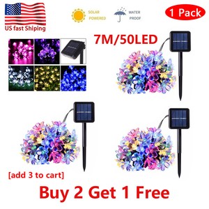 7M-50LED-Multicolor-Solar-Powered-Fairy-String-Light-Outdoor-Garden-Lamp-Decor
