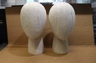 Canvas Head Stand Mannequin Head For A Wig Or Hat Display 13” Tall