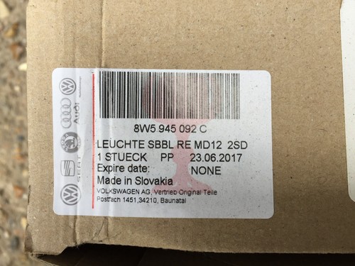 OE OEM Audi A4 S4 B9 8W O/S RH Right Drivers Rear LED Tail Light Lamp GENUINE - Picture 4 of 4