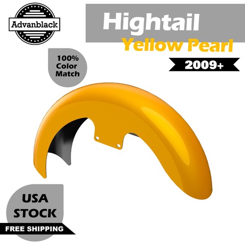 HIGHTAIL YELLOW PEARL 19" Reveal Wrapper Hugger Front Fender For 09+ Harley - Picture 9 of 9
