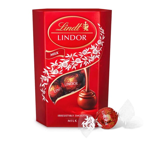 Lindt Lindor Milk & Assorted Chocolate Balls Smooth Filling Truffles Pack 4x200g - Picture 3 of 5