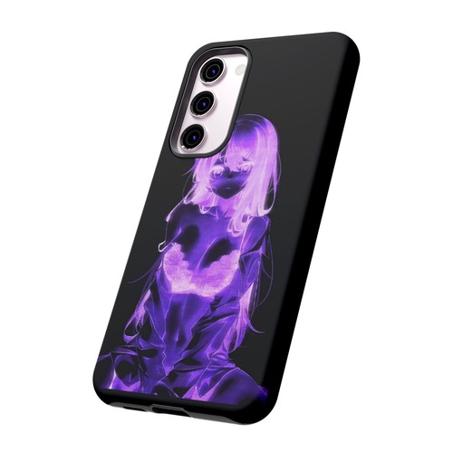 Anime Tough Case for iPhones, Galaxy and Pixel Glowing Neon Waifu Girl Manga - Picture 168 of 197
