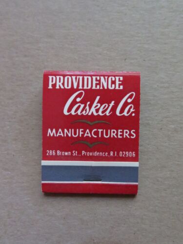 Vintage Providence Casket Co RI MATCHBOOK Halloween unstruck Funeral macabre - Picture 1 of 3