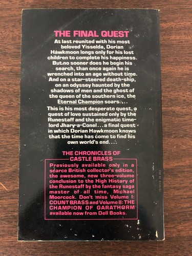 vintage Fantasy Paperback - Dell - Moorcock - The Quest for Tanelorn - Picture 2 of 3