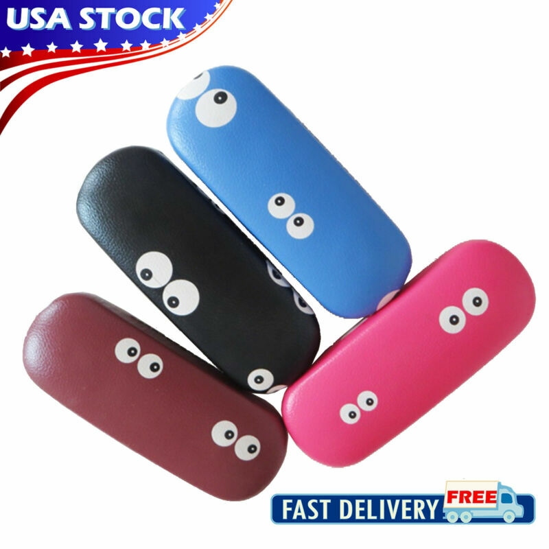 Portable Eyeglasses Sunglasses Hard Case Reading Glasses Clam Shell