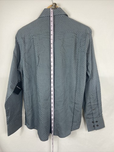 NWT Brandini Dress Button Up Shirt Mens Small Light Blue Long Sleeve 100% Cotton - Picture 9 of 10