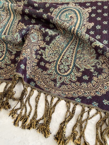 Ladies Blanket Scarf Pashmina Shawl Wrap Oversized Winter Large Vintage Paisley - Picture 123 of 223