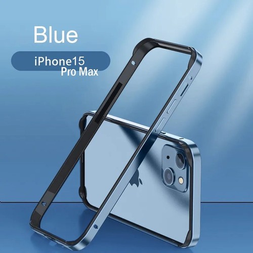 Para iPhone 15 Pro Max - Funda Ultra Delgada Dura Aluminio Metal MARCO PARACHOQUES - Imagen 13 de 14