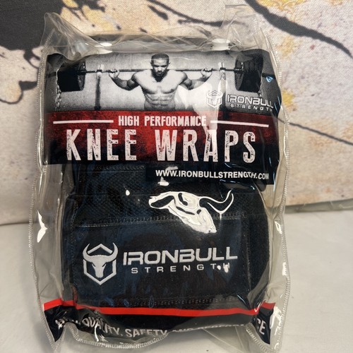 Iron Bull Knee Wraps (1 Pair) - 80" Elastic Knee / Support & Compression - Picture 1 of 3