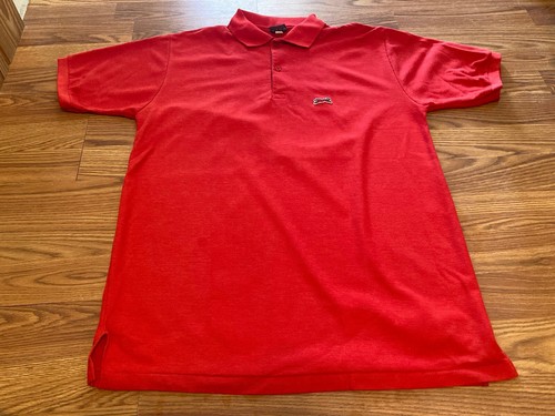 Le Tigre Polo Shirt Mens Size Large Red Vintage Made In USA Casual