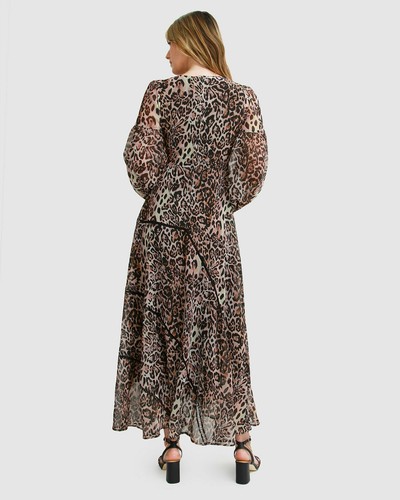 BELLE & BLOOM BNWT In Your Dreams Leopard Print Maxi Dress M (10) Bohemian Gypsy - Picture 2 of 19