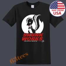 Lockheed Martin Skunk Works Military Aircraft Men's Black Size S to 3XL