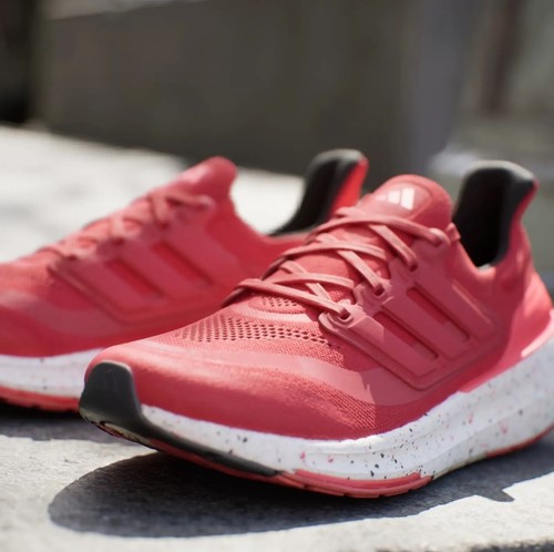 Herren Adidas UltraBoost leichte Laufschuhe scharlachrot rot/weiß - Bild 7 von 8