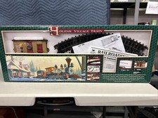 New Bright Industrial 1995 Holiday Village Train New in Box Battery Operated