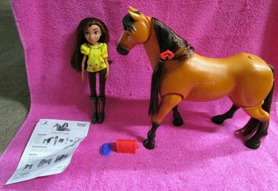 dreamworks spirit riding free deluxe spirit walking horse with lucky doll