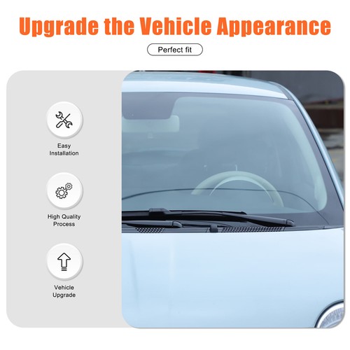 2PCS Black Front Wiper Scuttle Panel Trim Cover RHD Fit For Fiat 500 2010-2024 - Picture 5 of 12