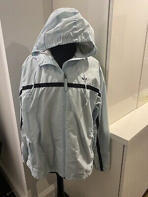 Vintage 90's Nike Blue black stripe hood zip up windbreaker Vintage 90's Nike Blue black stripe hood zip up windbreaker