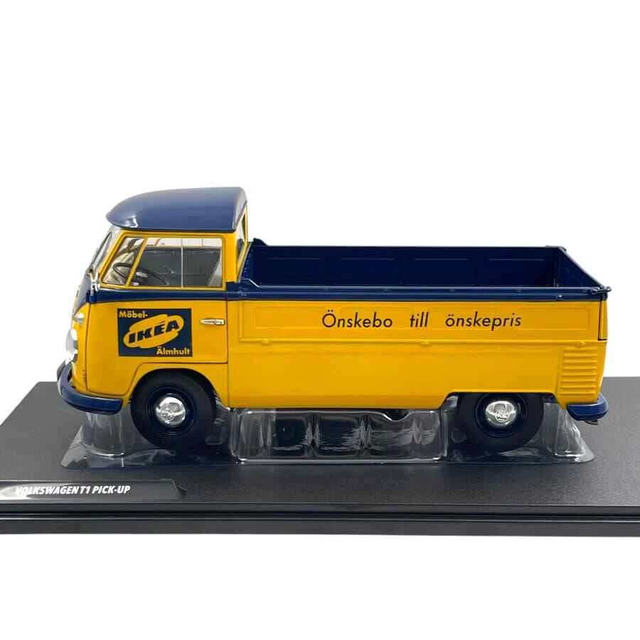 Modellino Auto Solido 1/18 Volkswagen T1 Pick Up Yellow Ikea 1950 - Immagine 3 di 4