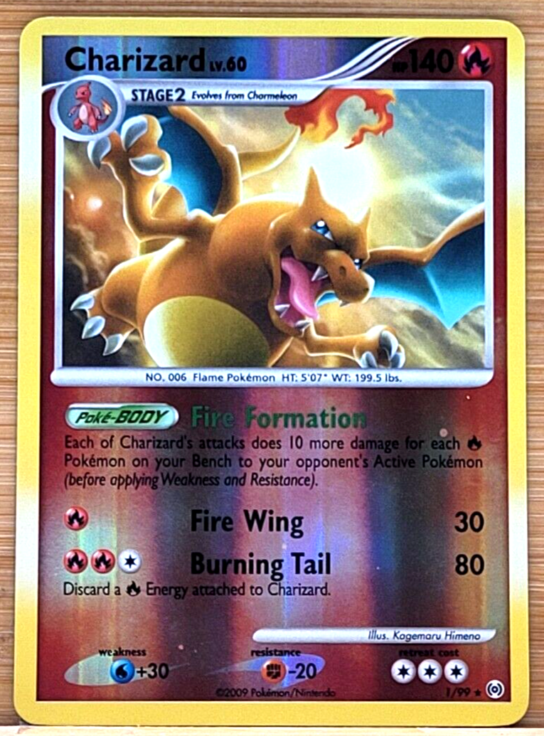 CHARIZARD LV.60 1/99 RARE REVERSE HOLO POKEMON CARD | eBay