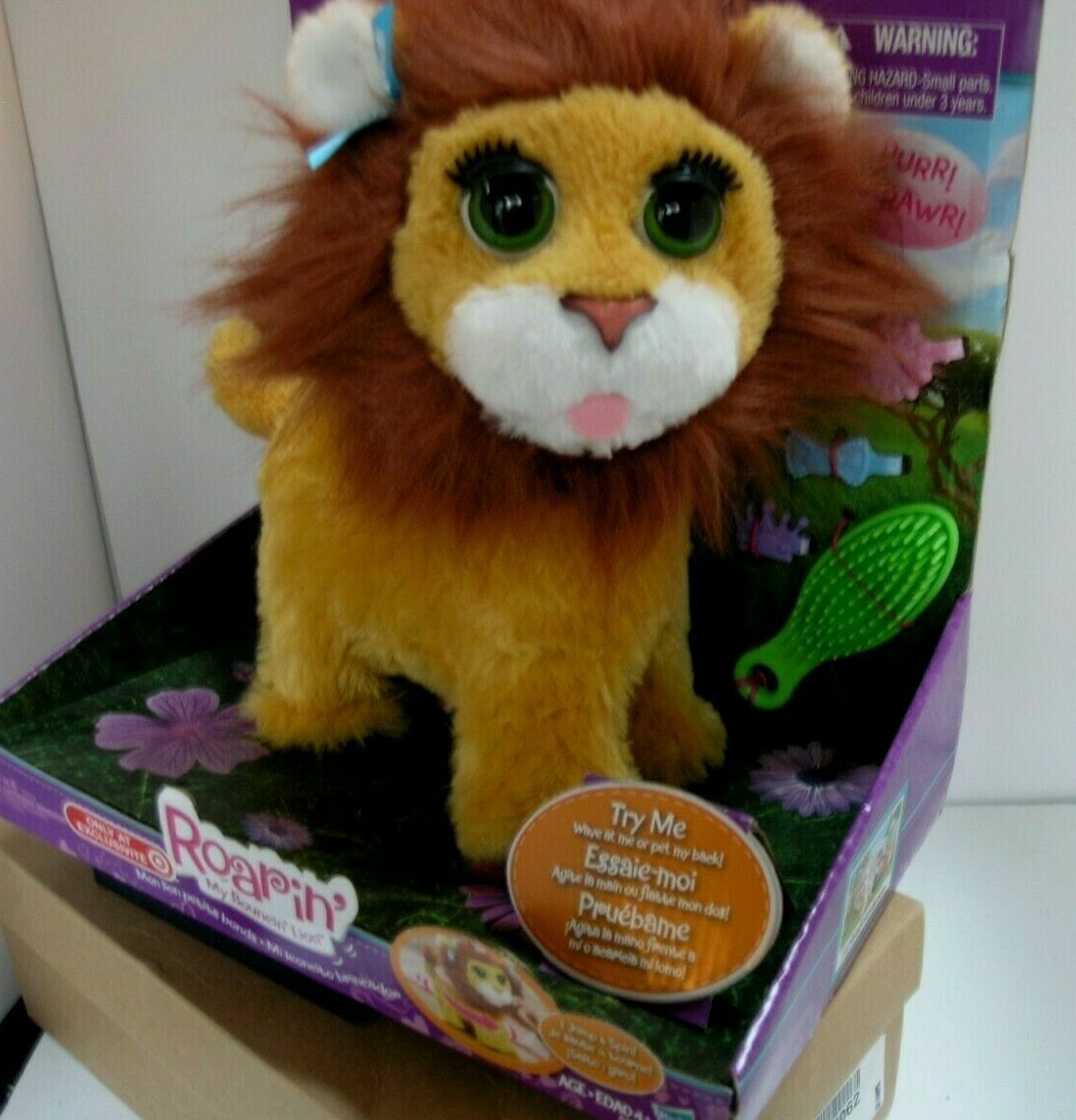 FURREAL FRIENDS HASBRO ROARIN MY BOUNCIN LION I BOUNCE ROAR SPIN PURR