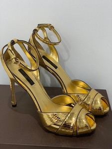 louis vuitton gold sandals