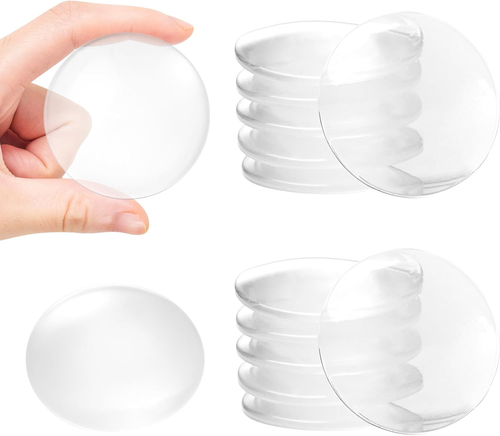 Door Knob Wall Protectors. 12 Pieces of Clear Rubber Knob, Diameter 2" Circular  - Bild 9 von 12