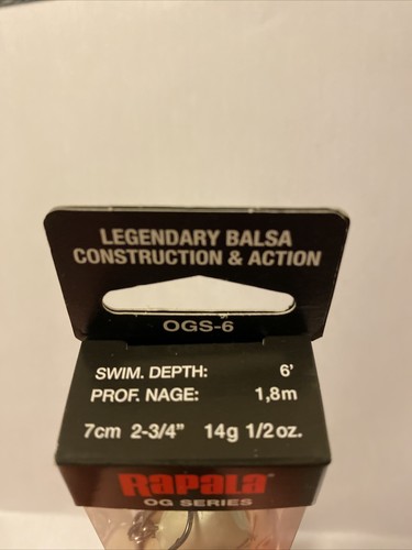Cebo de cigüeñal plano delgado de 6 tonos Rapala Ott's Garage OG - ¡ENVÍO RÁPIDO! - Imagen 2 de 4