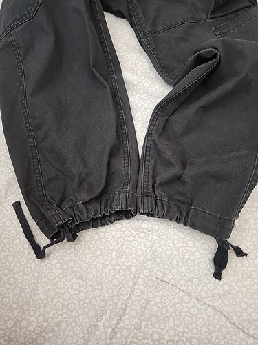 Old Navy Damen Gr. XS dunkelgrau/schwarz Cargo Kordelzug Hose L9#12 - Bild 6 von 7