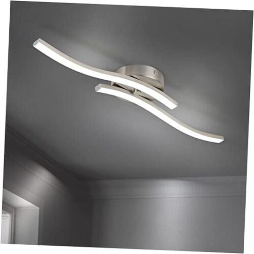 Modern Dimmable LED Ceiling Light Curved 2 Light 22.5 in Minimalist LED Flush