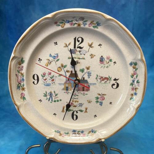 Vintage International China Heartland Wall Clock Plate with New Movement - Picture 1 of 3