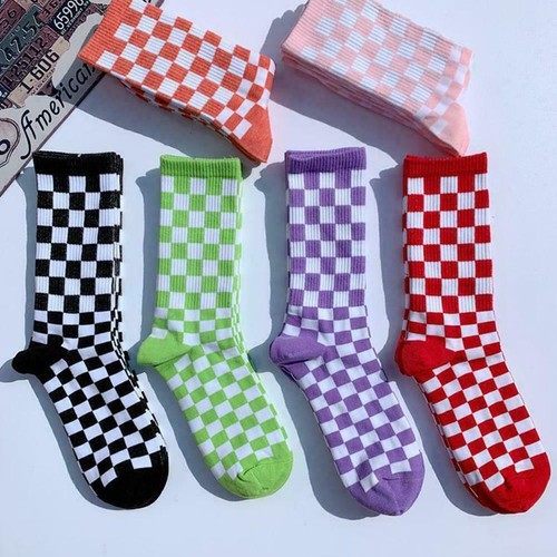 Trend Women Checkerboard Socks Checkered Socks Men Socks Hop 2025 Unisex I9SD34 - Picture 11 of 20