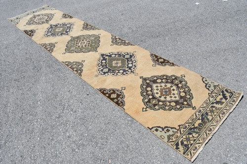 Alfombra turca, alfombras vintage, alfombras Oushak, alfombra de piso, alfombras de corredor de 2,7 x 12,4 pies - Imagen 2 de 6