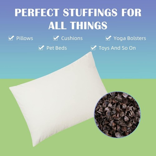 Buckwheat Hulls- 6 LBS - Perfect Filling for Pillows, Cushions + Crafts - Picture 4 of 5