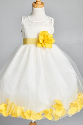NEW Ivory Lace Rose Petal Tulle Dress Flower Girl Size S M L XL 2 4 6 8 10 #025 - Picture 31 of 31