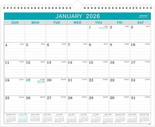 Calendar 2026, 12 Months from January 2026 to December 2026,11.5" x 14.6", with