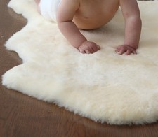 Baby Sheepskin Rug, Oeko-TEX Certified, Safe  Natural Nursery Rug, 100 Genu...