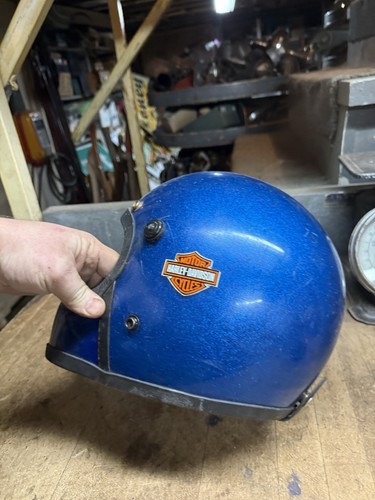 Vintage Old Rare 1970s Bell Unknown Blue Motorcycle Safety Racing Helmet USA - Picture 7 of 21