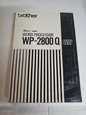 Vtg Brother Word Processor WP-2800 Q User's Guide Book